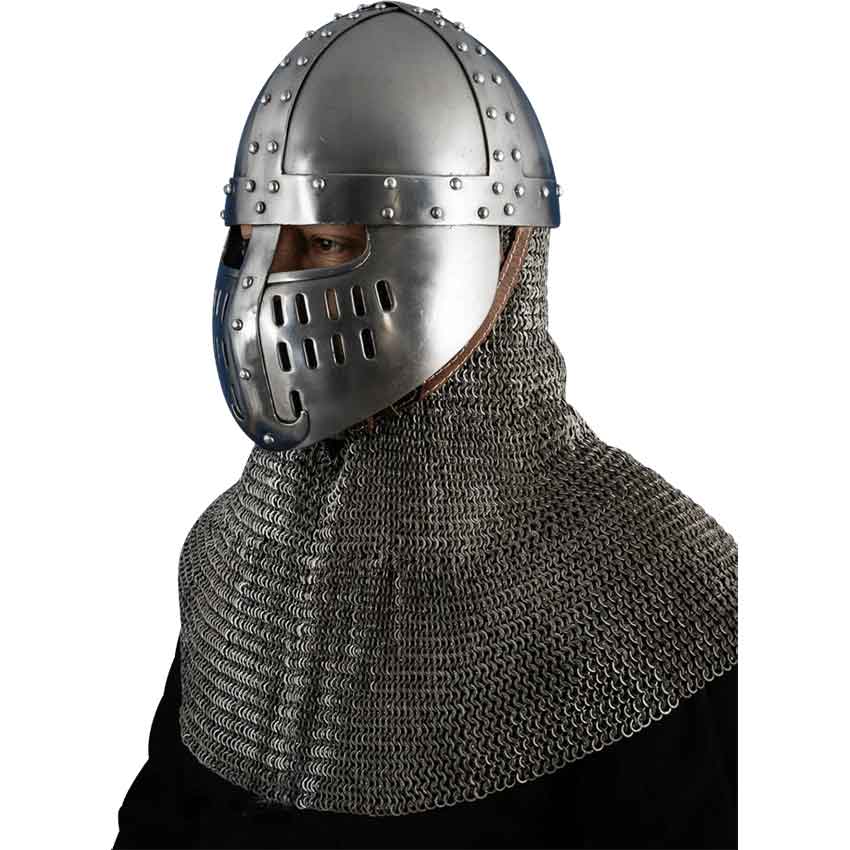 Norman Faceplate Spangenhelm - Polished