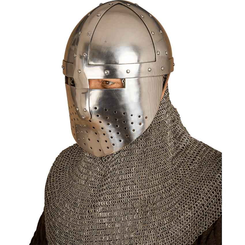 Spangenhelm with Face Guard - Polished