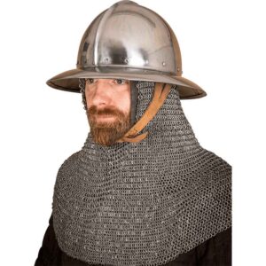 14th Century Kettle Hat Helmet - Polished