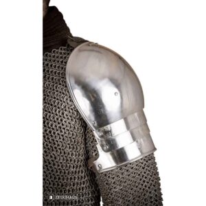 Knights 15th Century Steel Pauldrons - Polished