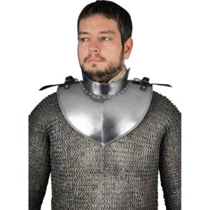Steel Gorget with Collar - Polished