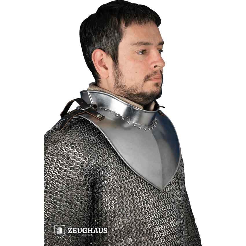 Steel Gorget with Collar - Polished
