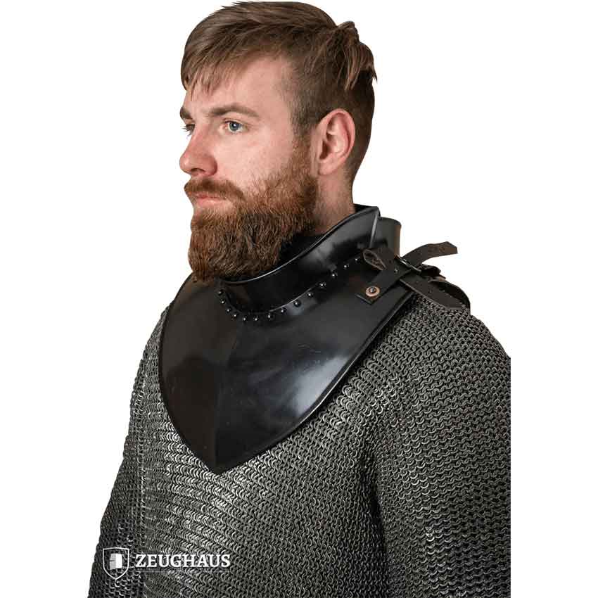 Steel Gorget with Collar - Blackened