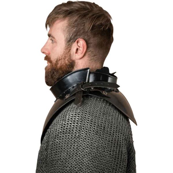 Steel Gorget with Collar - Blackened