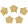 Tudor Rose Brass Belt Accents - Set of 5