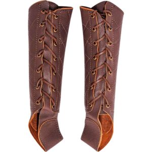 Archer's Leather Bracer with Thumb Guard - Brown