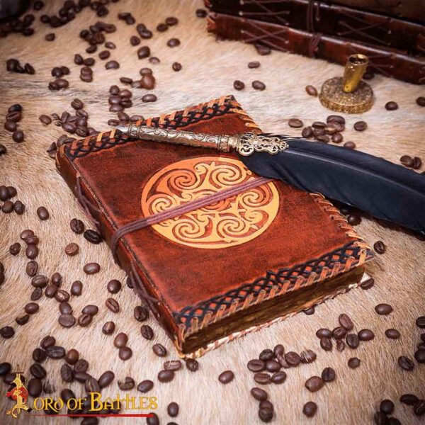 Celtic Spiral Leather Journal