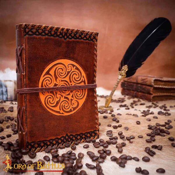 Celtic Spiral Leather Journal