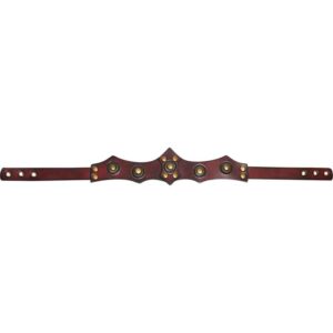 Fantasy Noble Leather Headband - Maroon