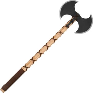 Double Headed Viking Axe - Light Hardwood Handle