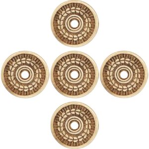 Medieval Laurel Brass Washers - Set of 5