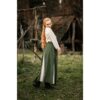 Isabella Medieval Skirt - Green/Natural