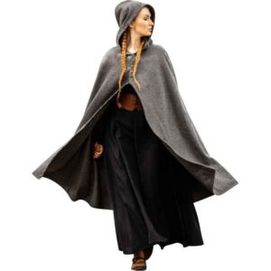 Lady Heidi Medieval Cloak - Grey