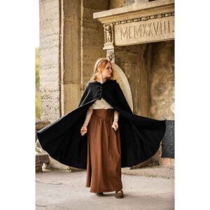 Lady Heidi Medieval Cloak - Black