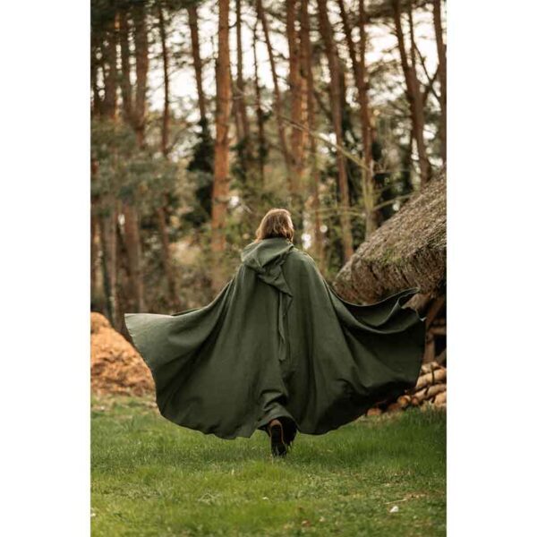 Frantz Cotton Adventurer's Cloak - Green