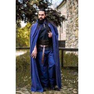 Gunnar Medieval Cotton Cloak - Blue