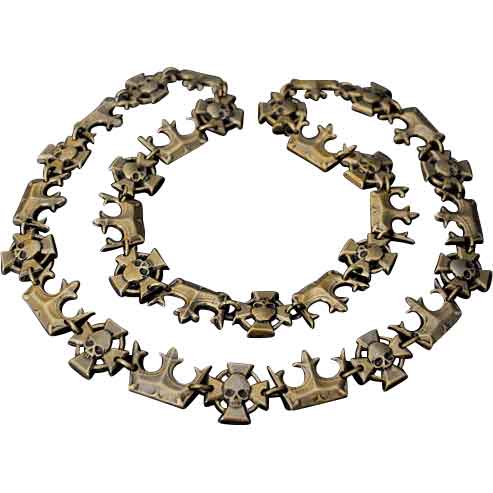 Imperial Cross and Crown Knight's Chain Collar