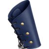 Simple Leather Wrist Bracer - Blue