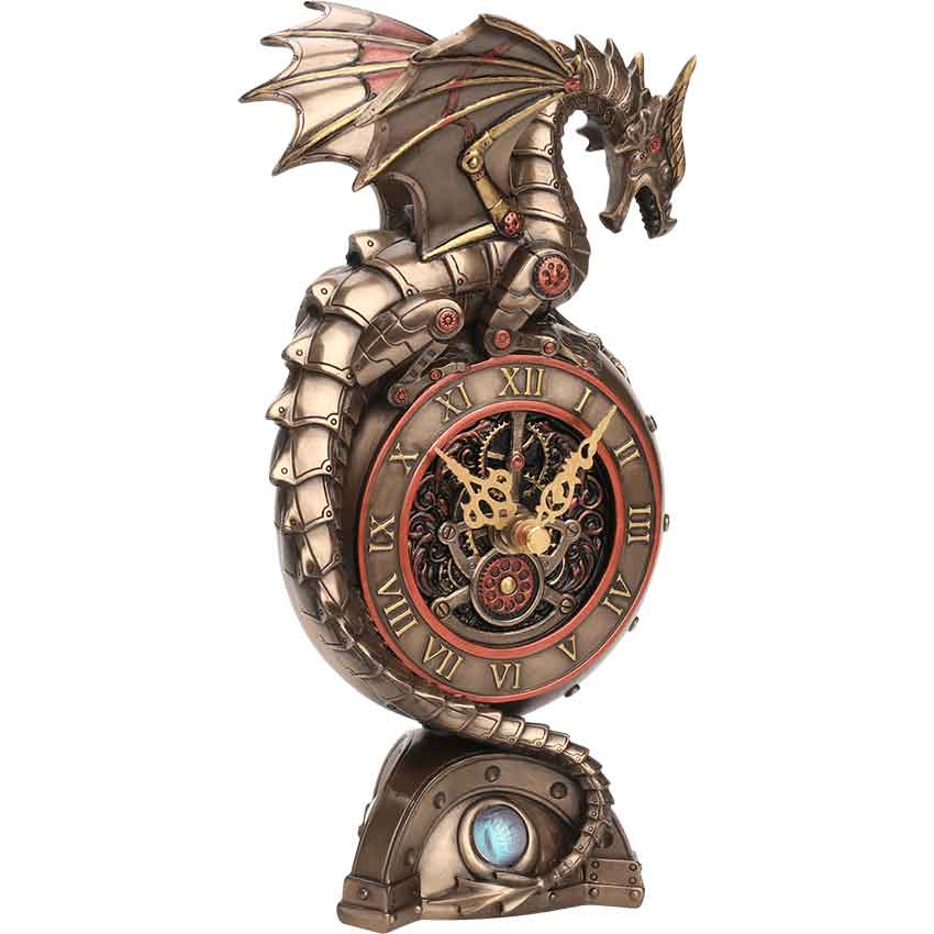 Steampunk Dragon Mantel Clock