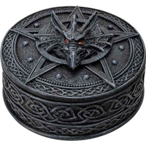 Round Pentagram Dragon Trinket Box