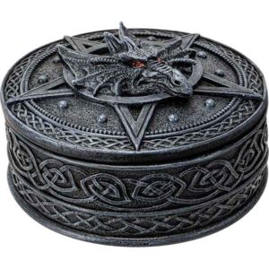 Round Pentagram Dragon Trinket Box