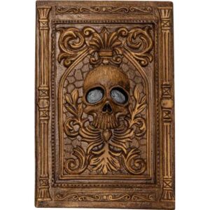 Wood-Finish Skull Tarot Box