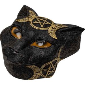 Lunar Pentagram Cat Trinket Box