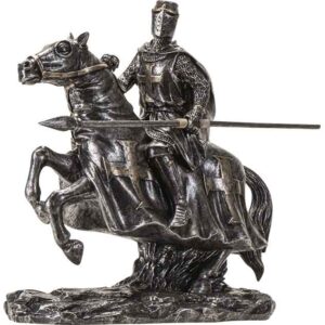 Mounted Templar Knight Lancer Statue