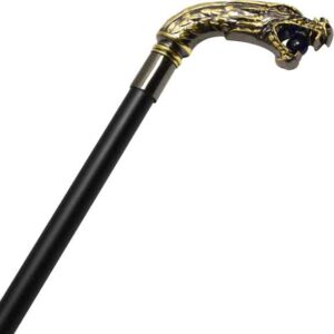 Golden Dragon Head Sword Cane