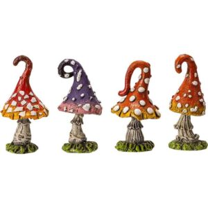 Mini Fairyland Mushrooms - Set of 4