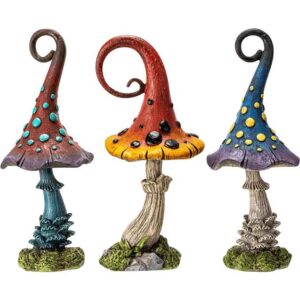 Magical Mushroom Statues - Set of 3